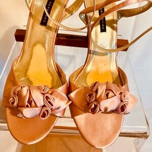 Caparros Women's Satin Sandals - Champagne Pink Size 10